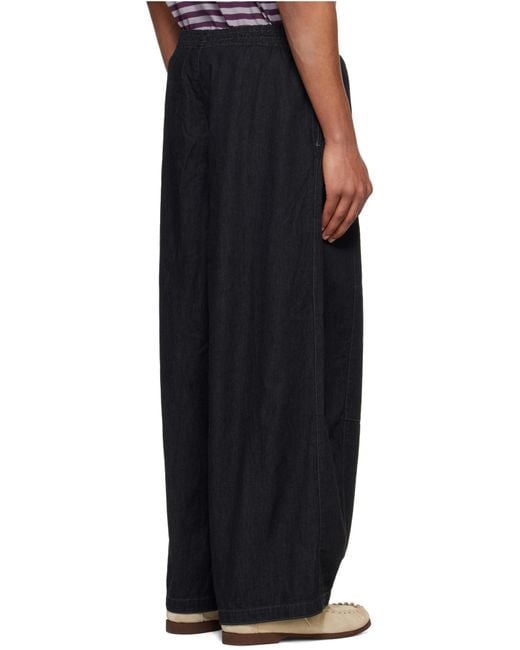 Needles Purple Drawstring Wide-Leg Trousers for men
