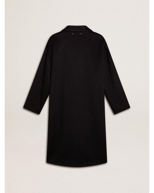Golden Goose Deluxe Brand Black Single-Breasted Cocoon Coat