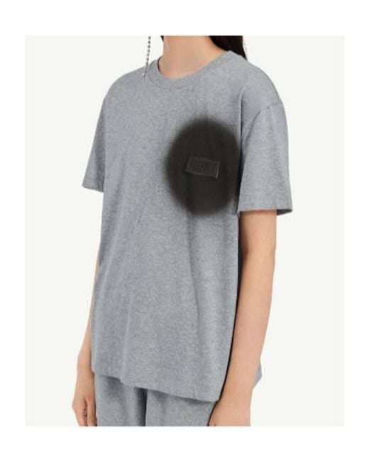 MM6 by Maison Margiela Gray Spray Paint T-Shirt