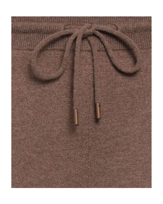 Max Mara Brown Loose Knitted Trousers