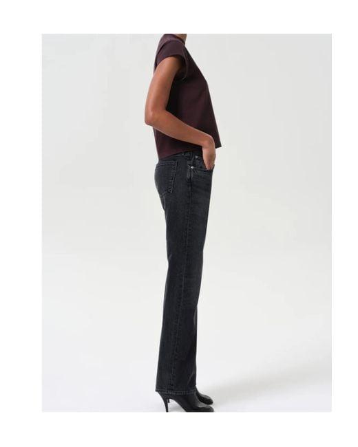 Agolde Blue Wide-Leg Slim Fit Jeans