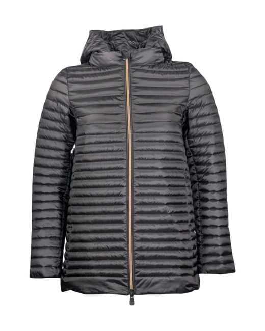 Save The Duck Gray Hooded Jacket