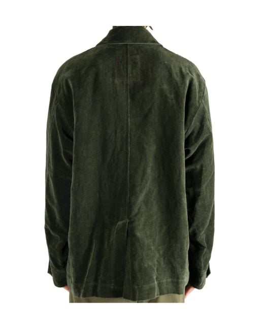 Uma Wang Green Long-Sleeved Casual Jacket for men