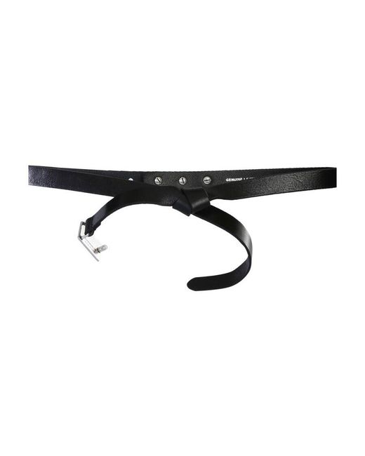 DSquared² White Logo Plaque Belt