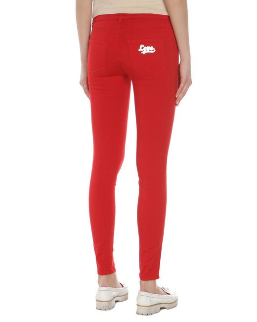 Moschino Red Slim Jeans
