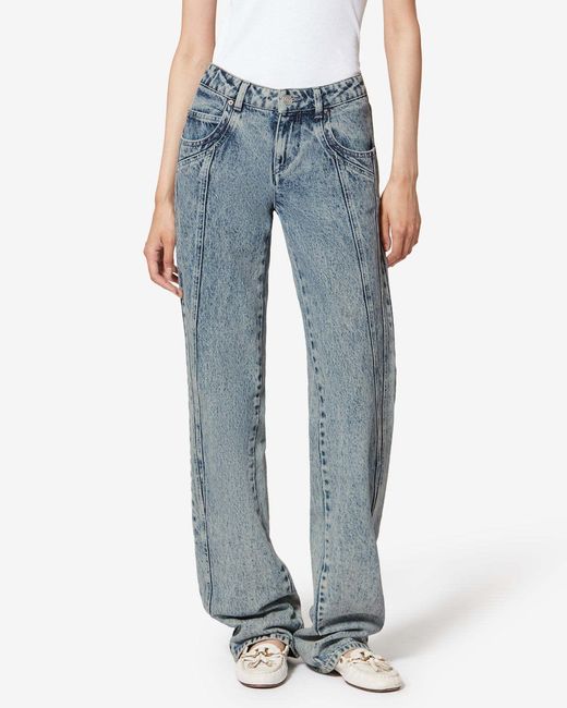 Isabel Marant Blue Isabel Marant Étoile Jaylis Straight Leg Jeans