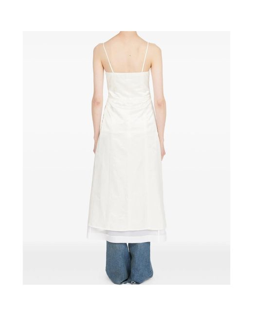 MM6 by Maison Margiela White Sleeveless Midi Dress