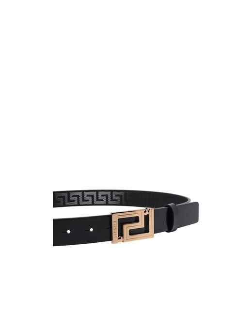 Versace White Greca Buckle Belt for men