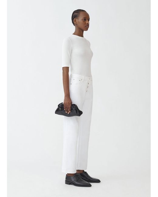 Fabiana Filippi White Five-Pockets Tapered Jeans