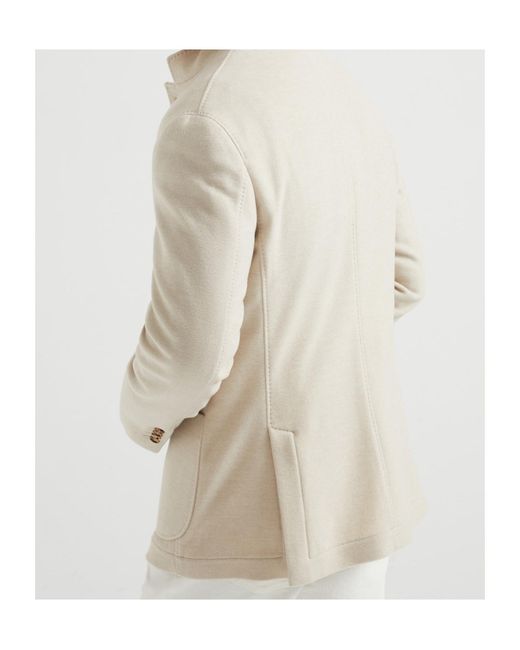 Brunello Cucinelli White Long Sleeve Casual Jacket for men