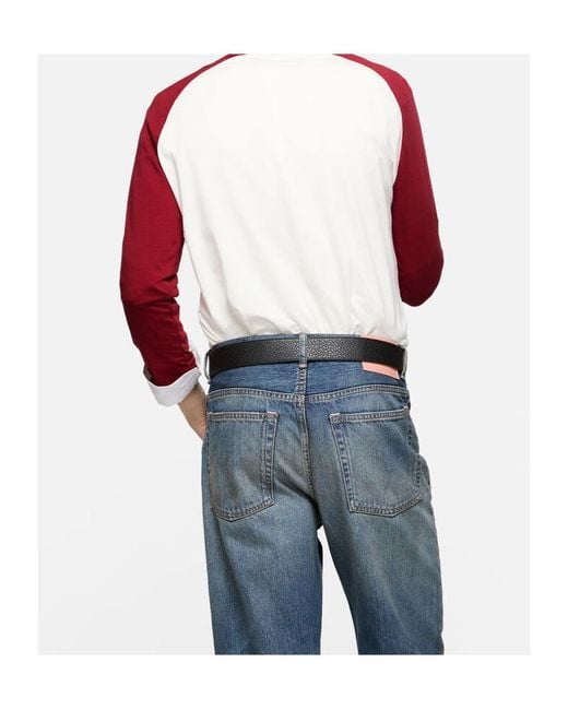 Acne Red Wine Graphic T-Shirt for men