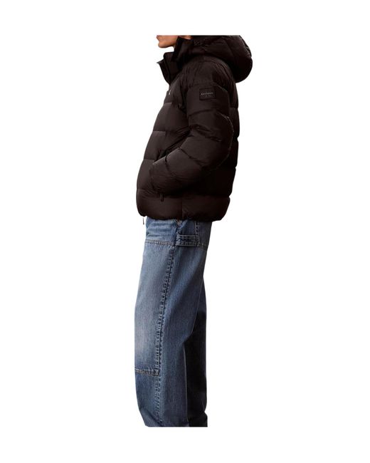 Calvin Klein Black Relaxed Nylon Puffer Jacket for men