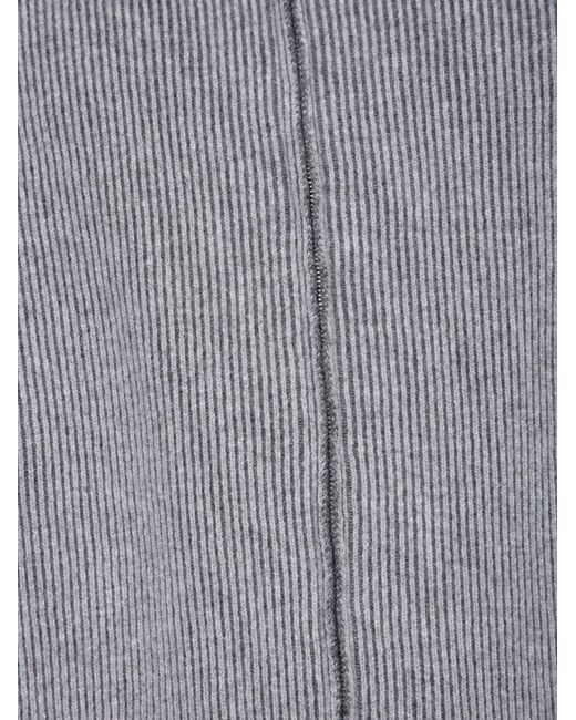 Lardini Gray High-Neck Zipped Cardigan for men