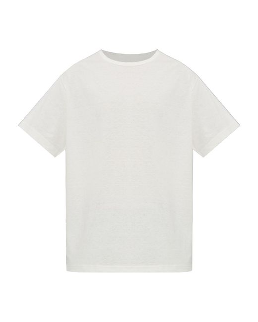 Yohji Yamamoto White Crew Neck Short-Sleeved T-Shirt for men