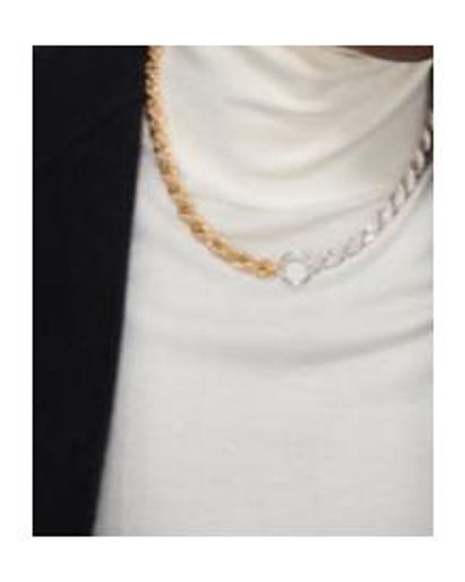 Jil Sander White Rope Chain Necklace for men