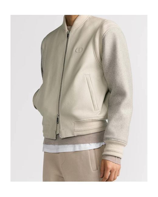 Dior White Cd Icon Varsity Jacket for men