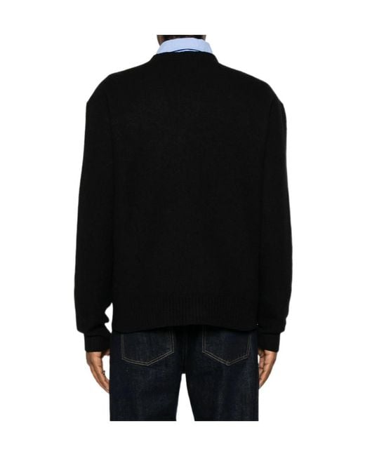 Jil Sander Black Button-Fastening Cardigan for men