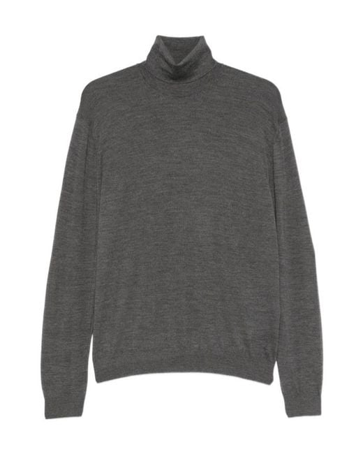 Malo Gray Turtleneck Sweater for men