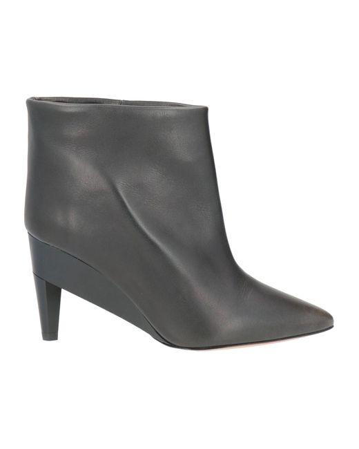 Isabel Marant Black Minimalist Leather Ankle Boots