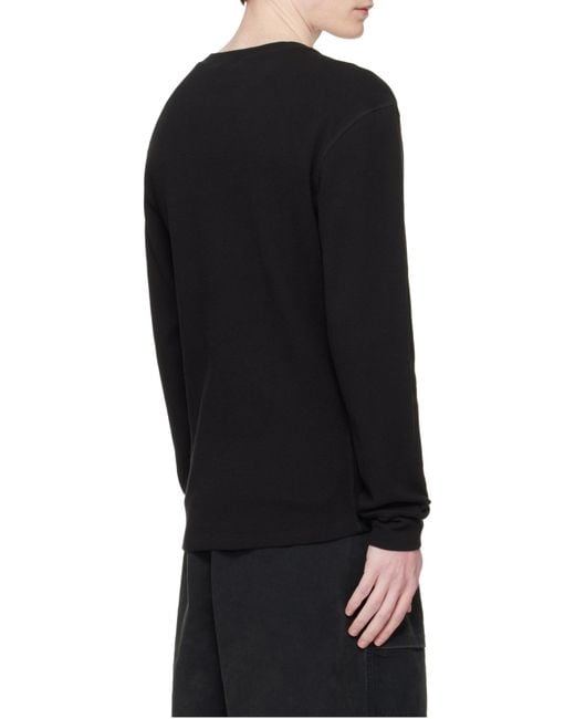 Entire studios Black Thermal Long Sleeve T-Shirt for men