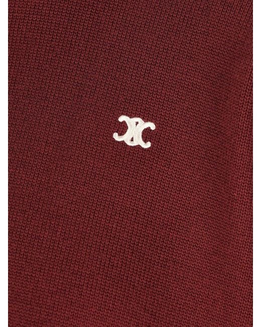Céline Red Cropped Polo