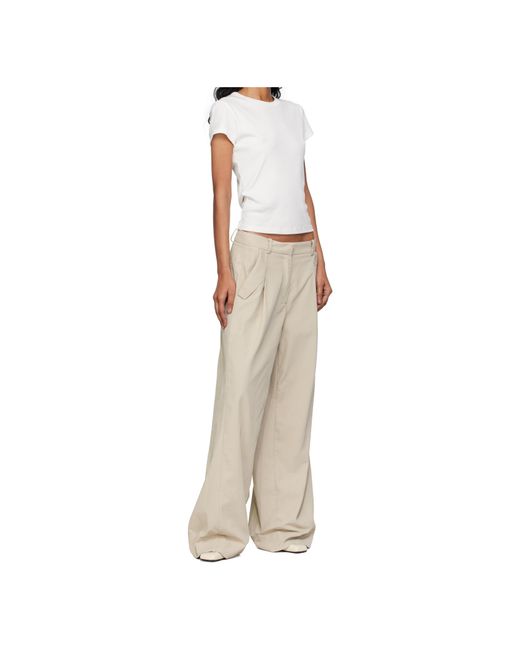 St. Agni Natural Wide-Leg Casual Pants