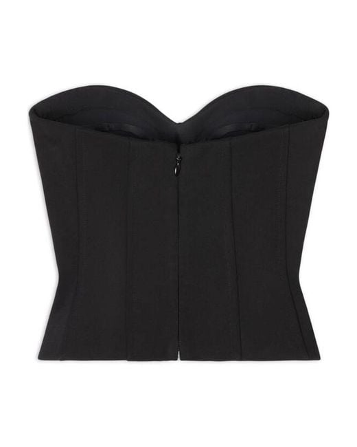 Balenciaga Black Strapless Bustier Top