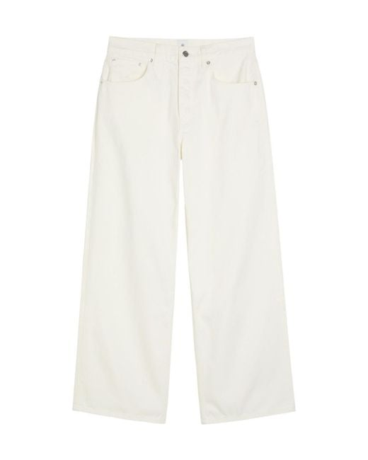 Anine Bing White Belt Loop Jeans