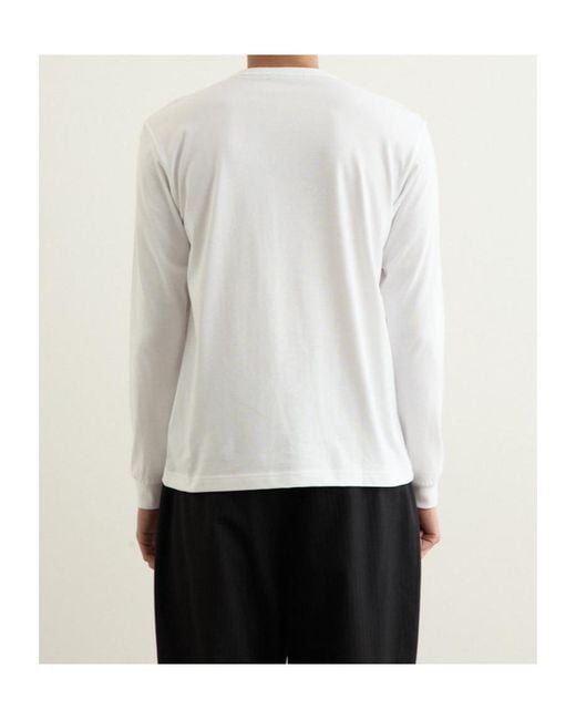 Comme des Garçons White Comme Des Garçons Homme Long Sleeved T-Shirt for men