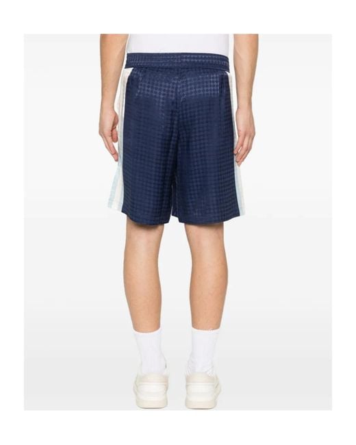 Amiri Blue Ma Quad Panel Jacquard Shorts for men