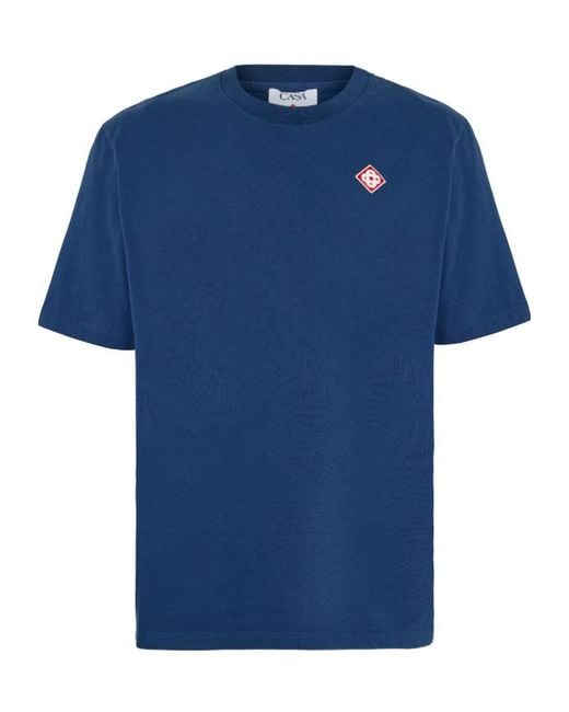 Casablanca Blue Classic Logo T-Shirt for men