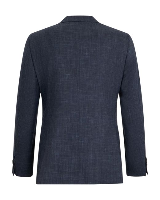 Canali Blue Textured Two-Piece Suit for men