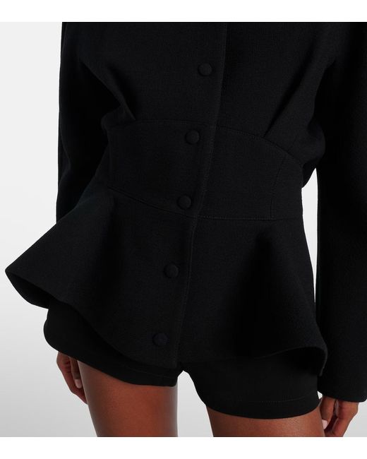 Mugler Black Lily-Pad Casual Jacket