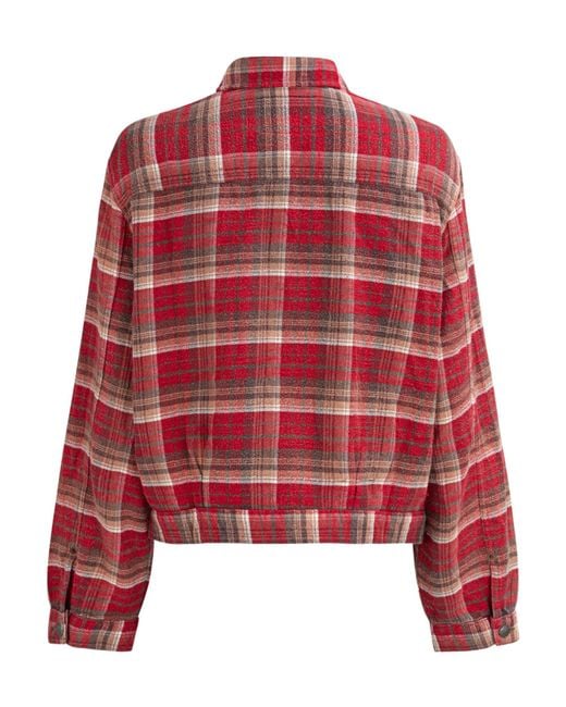 R13 Red Checked Shirt Jacket