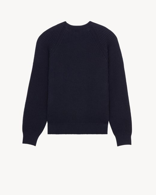 Saint Laurent Blue Crewneck Sweater for men