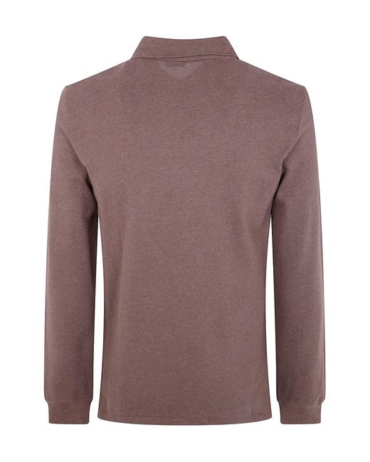 Polo Ralph Lauren Brown Long-Sleeve Polo Shirt for men