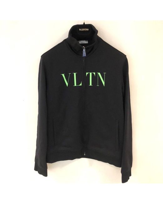 Valentino Black Vltn Zippered Pilot Casual Jacket for men