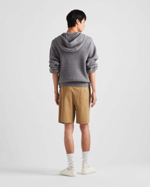 Prada Natural Piqué Bermudas for men