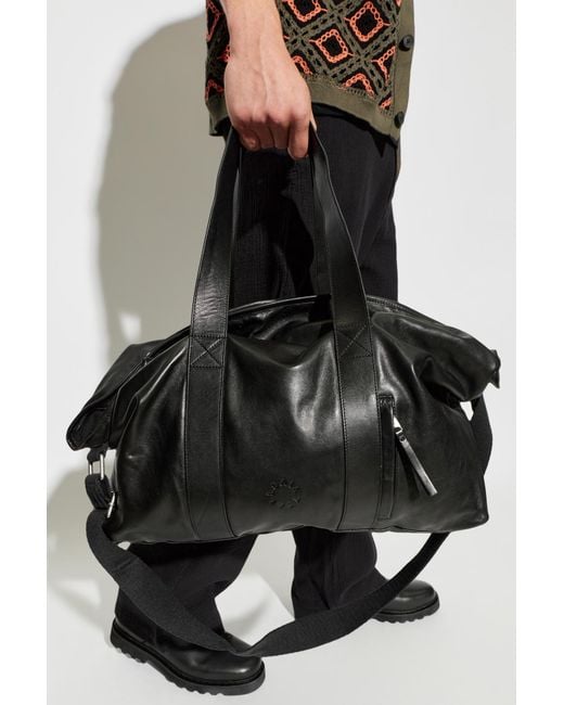 AllSaints Black Kei Leather Tote Bag for men