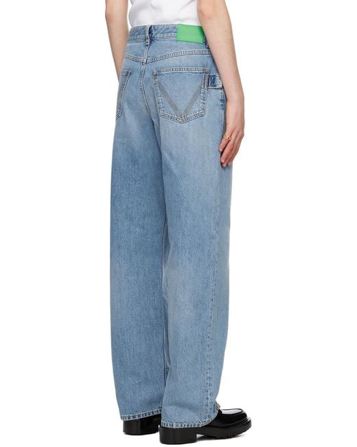 Bottega Veneta Blue Wide-Legged Jeans