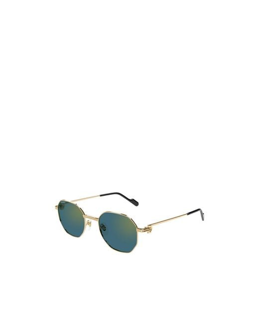 Cartier Green Hexagonal Frame Sunglasses for men