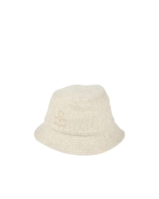 Isabel Marant White Monochromatic Felt Fisherman's Hat