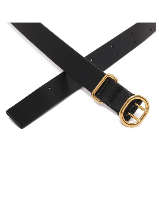 Jil Sander White Leather Belt