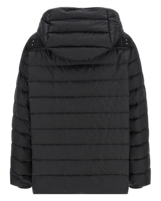 Moncler Black Hooded Quilted Down Jacket for men