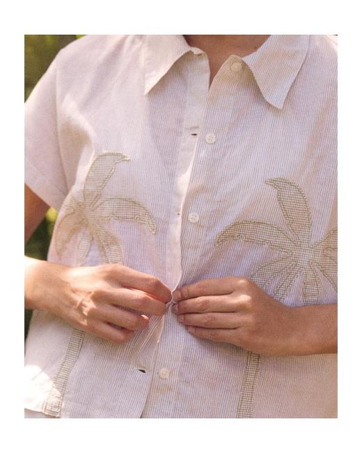 Maison Labiche Gray Palm Trees Surville Shirt