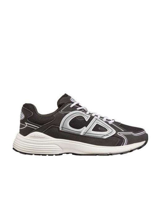 Dior Black Homme B30 Lace-Up Sneakers for men
