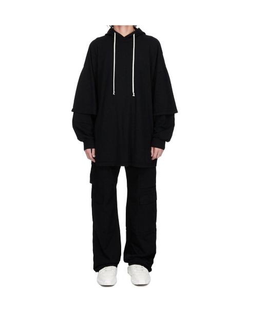 Rick Owens Black Double Cargo Jeans for men