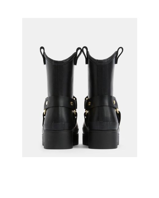 Barbour Black Western-Style Short Wellington Boots