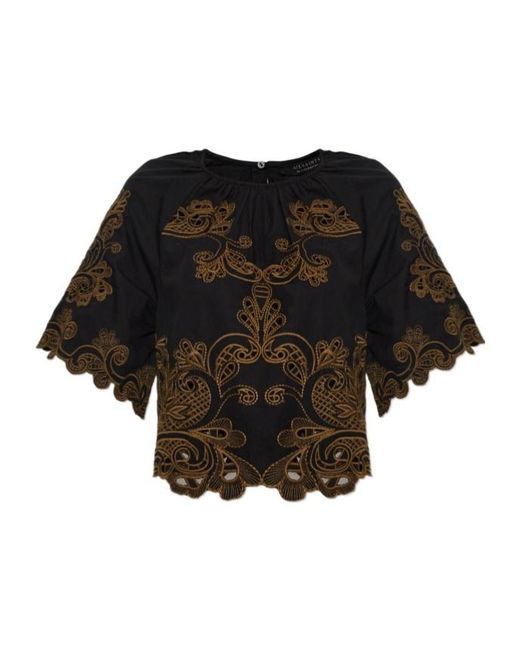 AllSaints Black Short-Sleeved Top