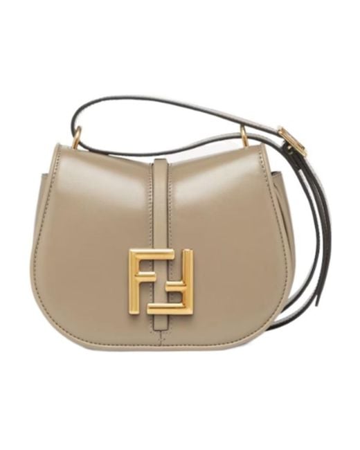 Fendi Natural C'Mon Small Satchel Bag